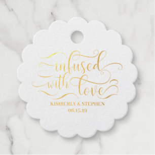 Infused With Love Wedding Favour Tags