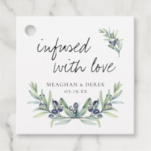 Infused with Love   Wedding Favour Thank You Tag