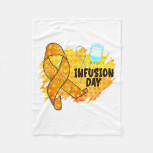 Infusion Day Multiple Sclerosis Awareness Orange R Fleece Blanket