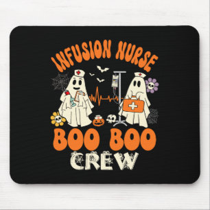 Infusion Nurse Boo Crew Halloween Nurse Ghost Cost Mouse Mat