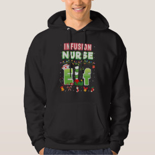 Infusion Nurse Elf Christmas Light Sweater Ugly Me