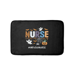 Infusion Nurse Nursing Stethoscope Halloween Essen Bath Mat