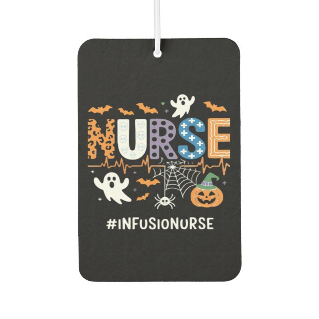 Infusion Nurse Nursing Stethoscope Halloween Essen Car Air Freshener (Front)