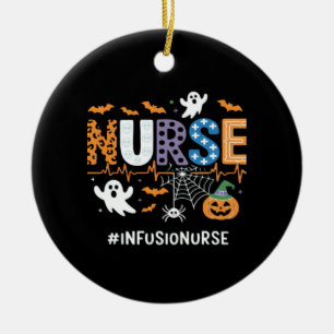 Infusion Nurse Nursing Stethoscope Halloween Essen Ceramic Tree Decoration