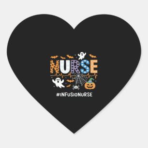 Infusion Nurse Nursing Stethoscope Halloween Essen Heart Sticker