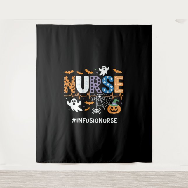 Infusion Nurse Nursing Stethoscope Halloween Essen Tapestry (Front)