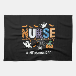 Infusion Nurse Nursing Stethoscope Halloween Essen Tea Towel