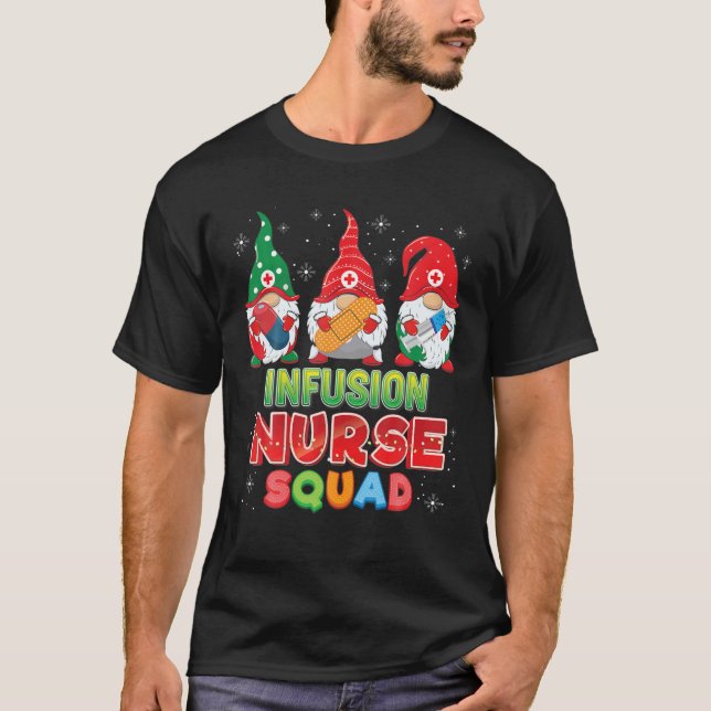 Infusion Nurse Squad Christmas Gnomes Ugly Sweater (Front)