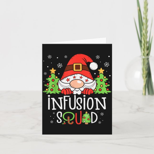 Infusion Nurse Squad Santa Stethoscope Nurse Chris Card (Front)