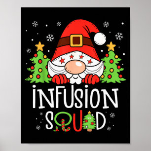 Infusion Nurse Squad Santa Stethoscope Nurse Chris Poster
