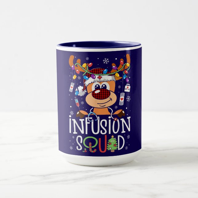 Infusion Squad Christmas – Festive Reindeer Design Mug (Center)