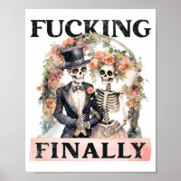Ing Finally Bridesmaid Skeleton Bride Groom Hallow