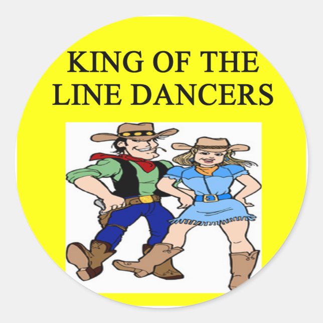 ing of line dancing classic round sticker (Front)