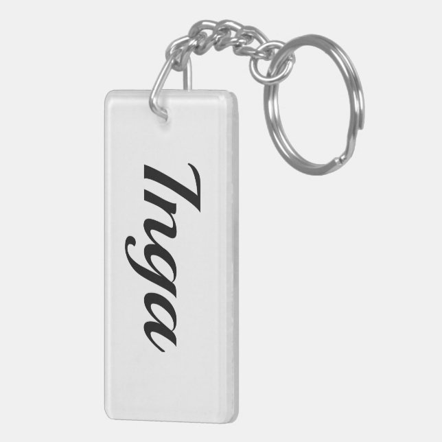 Inga black white key ring (Back Right)