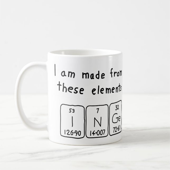 Inge periodic table name mug (Left)