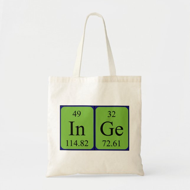 Inge periodic table name tote bag (Front)