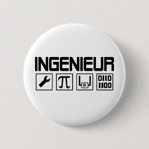 ingenieur icon 6 cm round badge