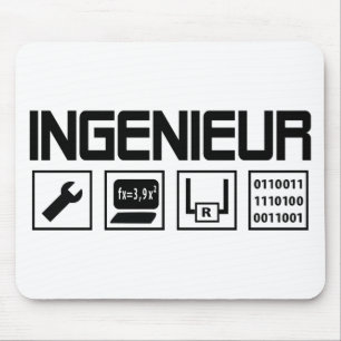 ingenieur with tools icon mouse mat