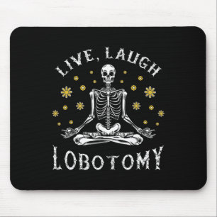 Ingenius Funny Lobotomy Shirts And Gifts Skeleton Mouse Mat