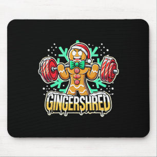 Ingershred Funny Gingerbread Man Gym Bodybuilding Mouse Mat