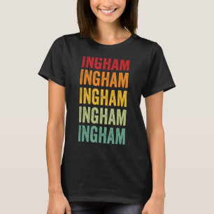 Ingham County Michigan Rainbow Text Design T-Shirt
