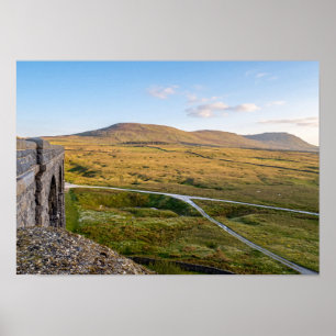 Ingleborough Peak View from Ribblehead Viaduct Poster