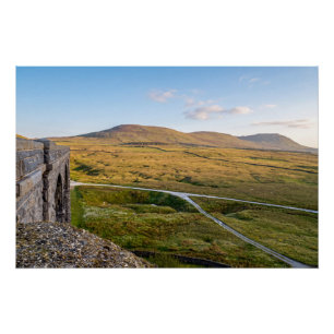 Ingleborough Peak View from Ribblehead Viaduct Poster