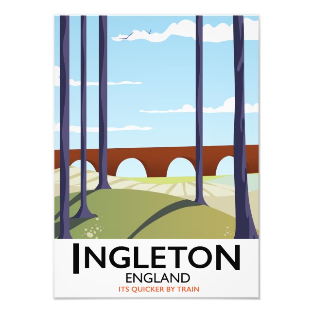 Ingleton England train travel poser Photo Print (Front)