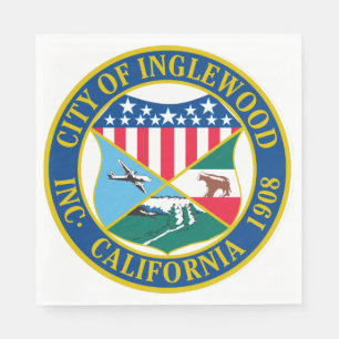 Inglewood California City Seal Napkin