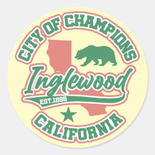 Inglewood,California Classic Round Sticker