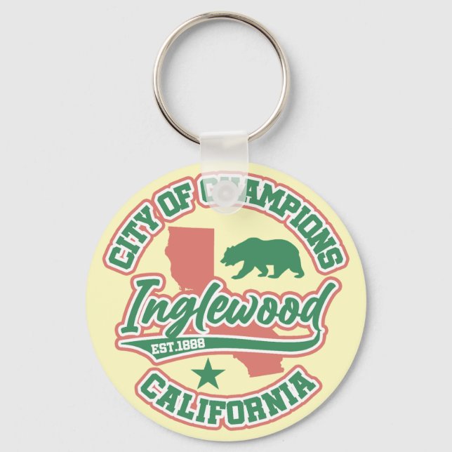 Inglewood,California Key Ring (Front)