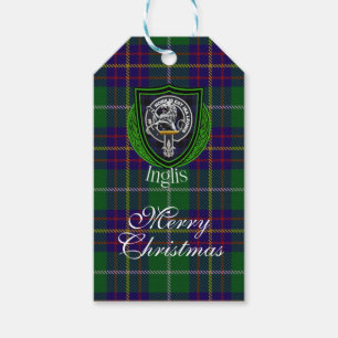 Inglis Scottish Clan Tartan & Crest Gift Tags
