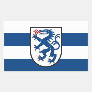 Ingolstadt city flag germany symbol emblem dragon rectangular sticker