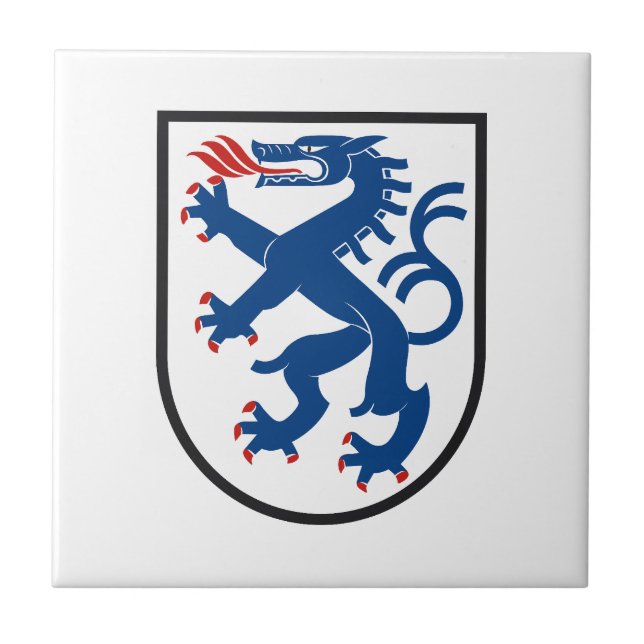 Ingolstadt city flag germany symbol emblem dragon tile (Front)