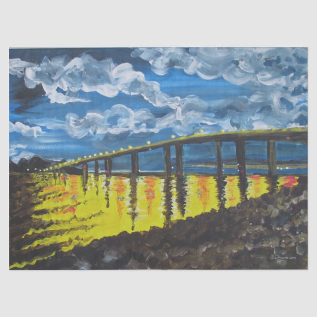 Ingraham Bridge Painting Large Tissue Paper (Front)