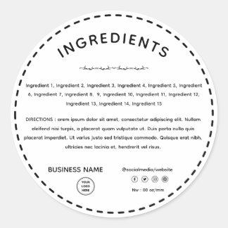 Ingredient Direction With Logo Product Label