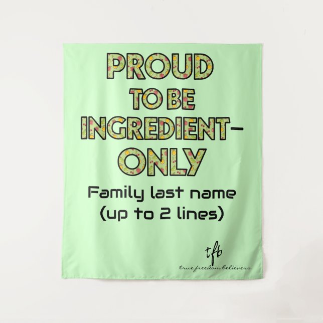 Ingredient-Only Household Tapestry (Front)