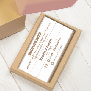 Ingredient Product Label Sticker