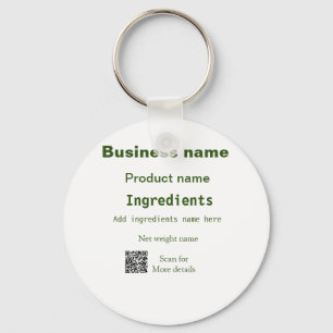 Ingredients add product name weight scan Q R detai Key Ring