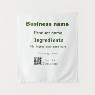 Ingredients add product name weight scan Q R detai Tapestry