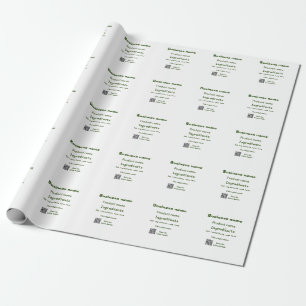Ingredients add product name weight scan Q R detai Wrapping Paper