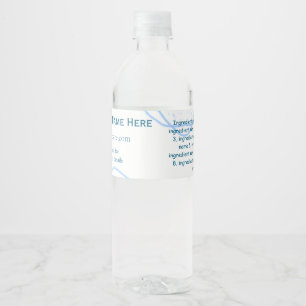 Ingredients name add business name website QR code Water Bottle Label