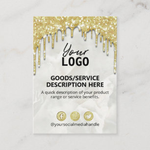 Ingredients Price List Product Range Gold Drips Business Card