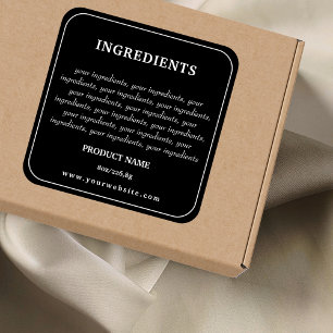 Ingredients Product Label