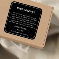 Ingredients Product Label