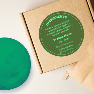 ingredients Product Label Sticker