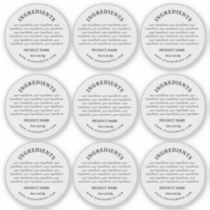 Ingredients Product Vinyl Transparent  Label