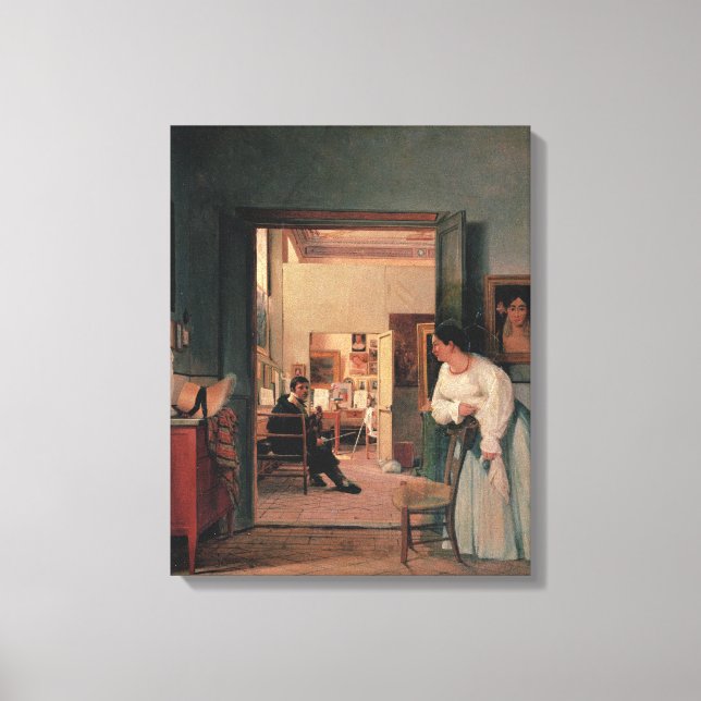 Ingres' Studio in Rome Canvas Print (Front)