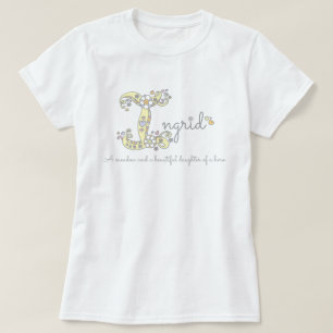 Ingrid girls I name meaning monogram t-shirt