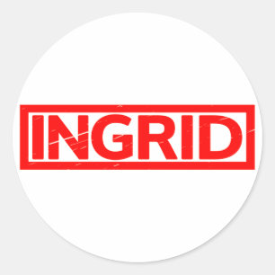 Ingrid Stamp Classic Round Sticker